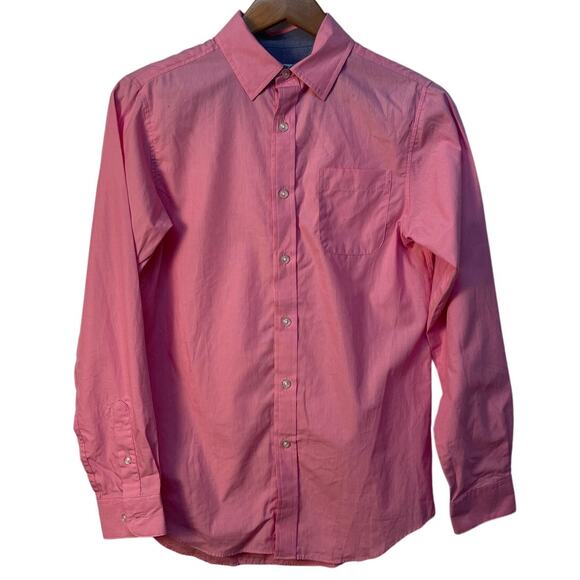 Class Club Fine Striped Long Sleeve Collared Button Up Shirt Color Pink/White 16 - Picture 1 of 8